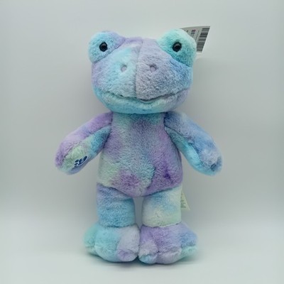 Pensionierter Build-A-Bear Werkstatt Hoppy Swirls Batik Frosch 16 Zoll mit Etikett