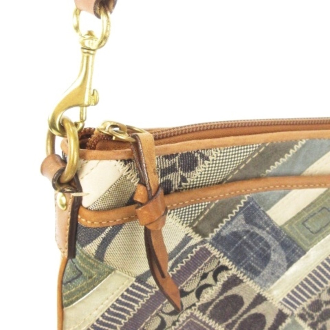 COACH Shoulder Bag Patchwork Canvas Signature All… - image 5