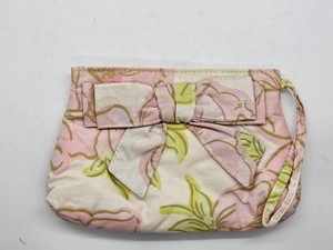 Vintage 2005 Gymboree Petit Four Rose Bow Floral Clutch Wristlet RARE VGC