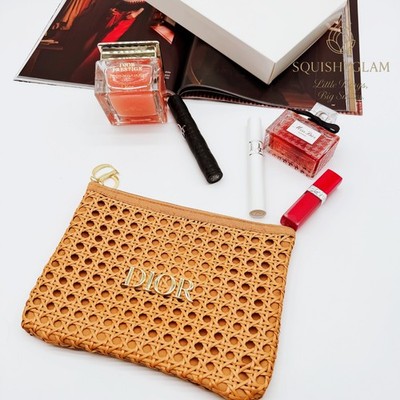 Limited Edition Dior Beaute Eco Raffia Cosmetic VIP Gift Set Bag New in box 2026