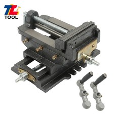 5" Cross Slide Vise Drill Press X-Y Clamp Machine Metal 2 Way Aluminum Handle