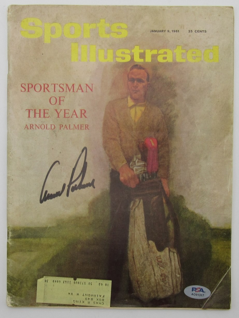 Arnold Palmer Autographed Signed 1/9/1961 1st Sports Illustrated Magazine PSA 196515 