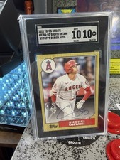 2022 Topps Update Shohei Ohtani  '87 Design On Card Auto SGC GM 10 Auto 10 POP 1