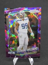 2025 Panini Prizm Purple Cracked Ice Leonard Williams Seahawks #183 /225