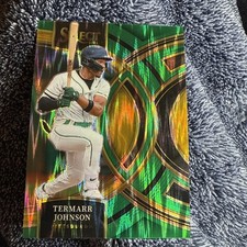 Termarr Johnson 2024 Panini Select Premier Level Green Flash Prizm Parallel