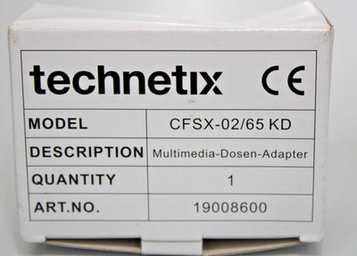 Technetix CFSX-02/65 KD Vodafone Multimedia-Dosenaufsatz Adapter 19008600 NEU