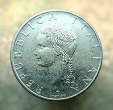 Moneta Italia 100 Lire 1979 Acciaio Inox - F.A.O. Mucca e vitello - Dea Cerere