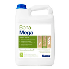 Bona Mega Evo Wood Floor Lacquer - Heavy Duty Varnish - Silk Matt 5 Litres