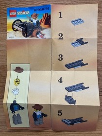 3 Lego Western: 6716 Weapons Wagon, 6712 S. Showdown, 6790 B. Wheelgun- all 100%