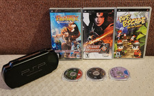 PSP Game Lot CIB Dynasty Warriors Frantix Ape Escape +3 Loose w Hard Case TESTED