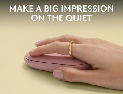 Logitech Pebble 2 M350S Bluetooth Mouse PC/MAC Portable Quiet Clicks Tonal Rose