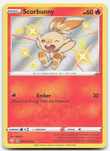 ScorbunnySV015/SV122 Shining Fates: Shiny Vault NM