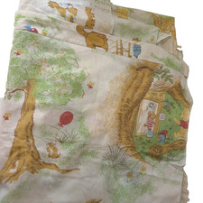 Disney Winnie the Pooh Bed Sheet Vintage White Pooh and Friends