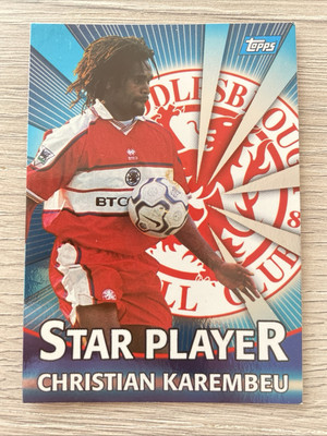 Topps Premier Gold 2001 Blue Foil - Christian Karembeu Middlesbrough