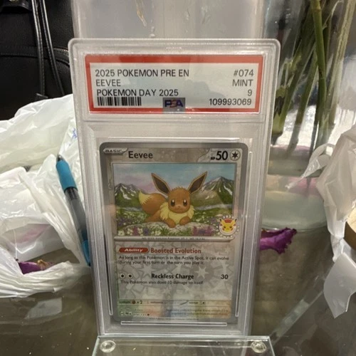 Pokémon Sv: Prismatic Evolutions Eevee 074/131 Stamped Regular PSA 9 2025