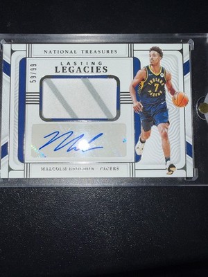 Malcolm Brogdon 2021-22 National Treasures Lasting Legacies Auto /99 Pacers