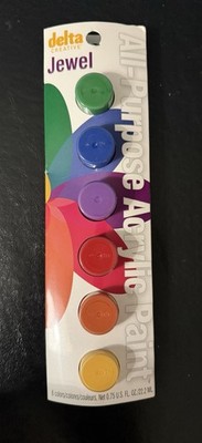Delta Creative Jewel 6 Colors 0.75 US fl oz All Purpose Acrylic Paint - A0156
