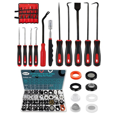 #ad 233 Pcs Bevel amp; Flat Head Washer Assortment Kit 11 Pcs Precision Pick Set for $99.99