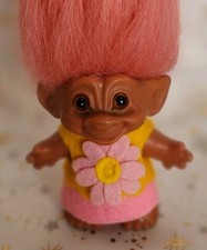 Custom Vintage Dam Troll Doll - Little Pink Blossom 🌸 