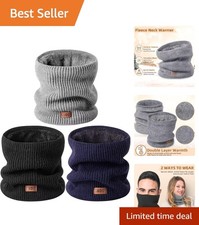 Reversible Winter Neck Warmer - Soft Fleece Gaiter for Outdoor Activities