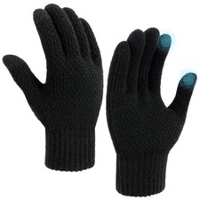 Guantes de invierno con pantalla t ctil Guantes de punto c lidos para clima fr o