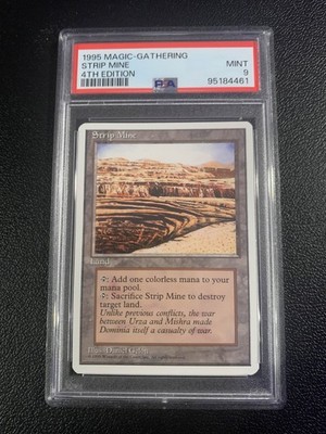 MTG Magic the Gathering 4TH FOURTH EDITION Strip Mine PSA MINT 9