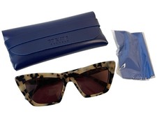 New Women's Freyrs Sunglasses Cat Eye Premium Eyewear Siena Brown Tinted Lenses