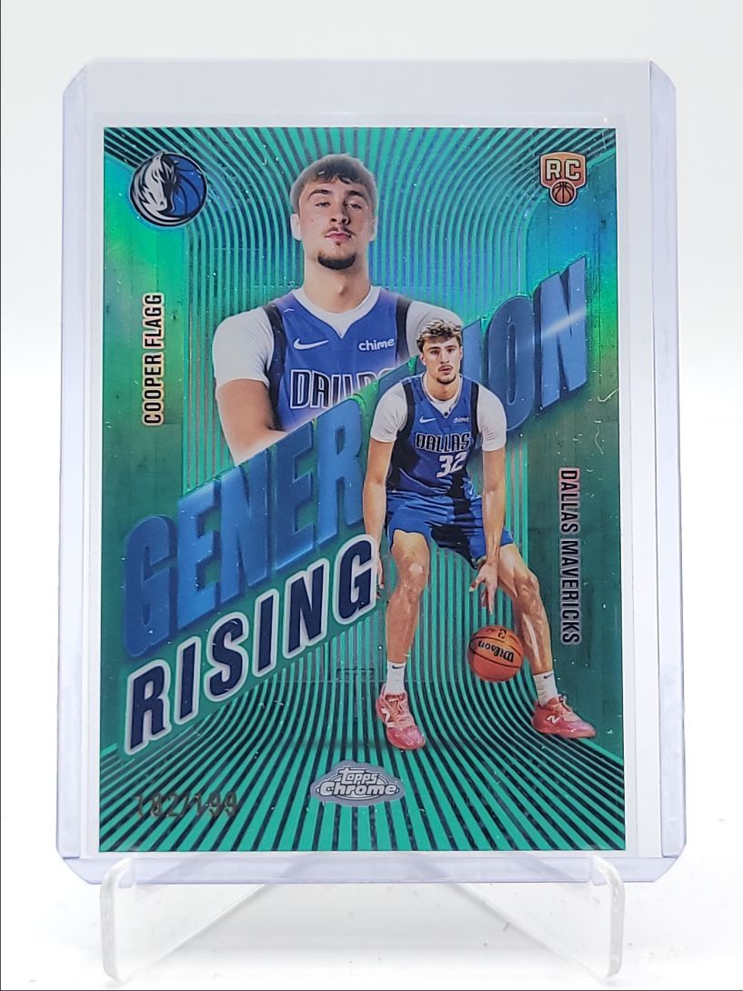 COOPER FLAGG 2025-26 TOPPS CHROME GENERATION RISING ROOKIE AQUA RC /199 Q5692
