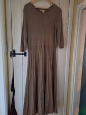 BEAUTIFUL SEASALT FOLK SONG KNITTED DRESS BISQUE BROWN  16 WORN ONCE