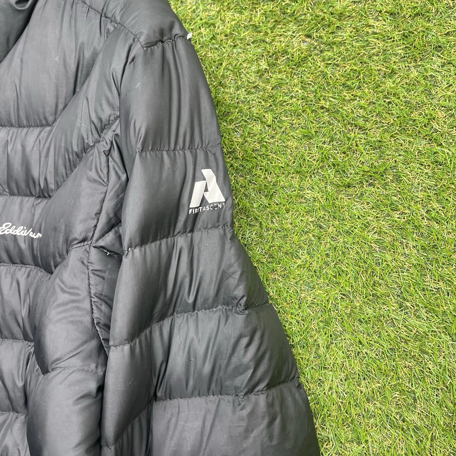 Eddie Bauer EB650 Down Puffer Jacket Mens Large Hooded Zip Up Winter Gorp - product detail image 7