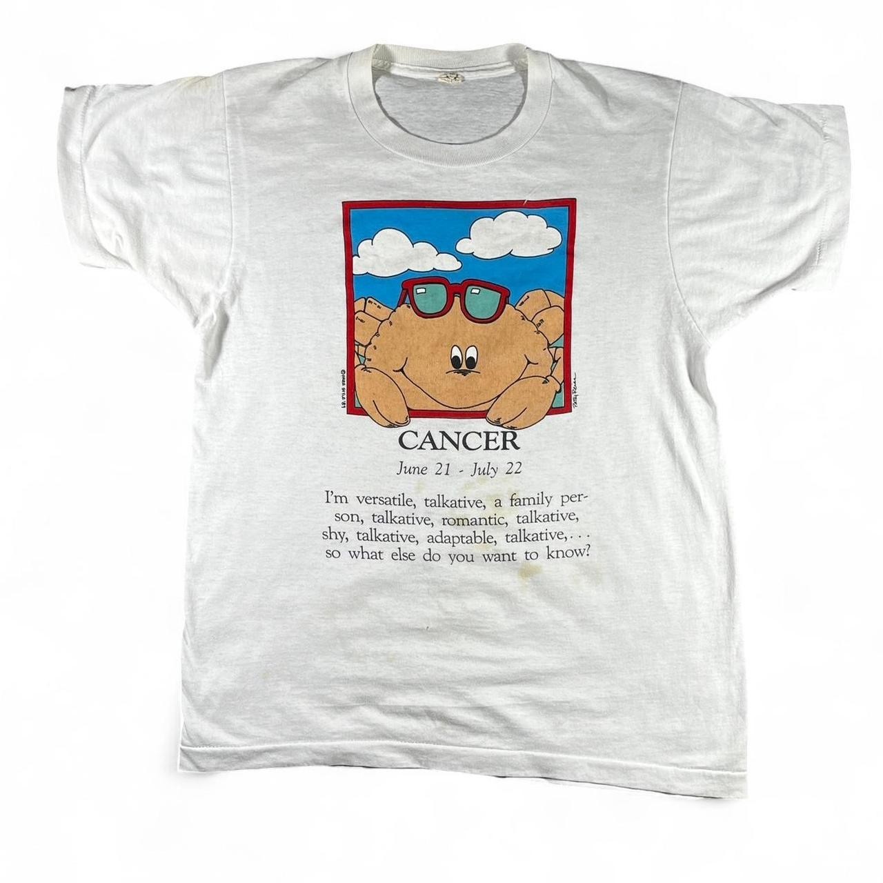 Reiss, 1989 Rare Vintage Patty Reiss Zodiac sign “Cancer” T-Shirt Women M Single Stitch