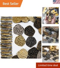 Collectible Antique Pirate Treasure Coins - Fantasy Doubloons in Gold & Silver