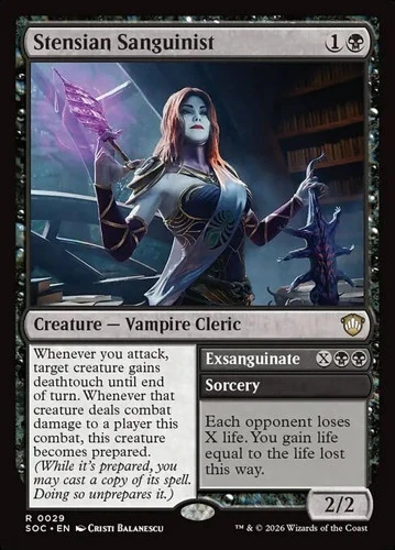 1x Stensian Sanguinist // Exsanguin NM Eng MTG - Secrets of Strixhaven Commander