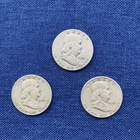 Lot Of (3) 1951 FRANKLIN HALF DOLLAR 90% SILVER PHILADELPHIA MINT