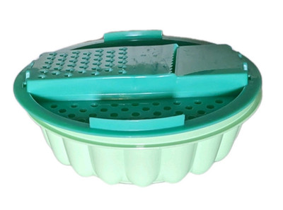 Vintage Tupperware Jel Ring Mold 8 Cup Green w Grater Insert