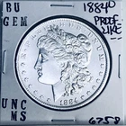 1884 O BU GEM MORGAN SILVER DOLLAR UNC MS+++ U.S. MINT RARE COIN 6758
