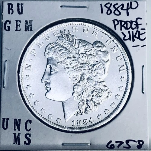 1884 O BU GEM MORGAN SILVER DOLLAR UNC MS+++ U.S. MINT RARE COIN 6758