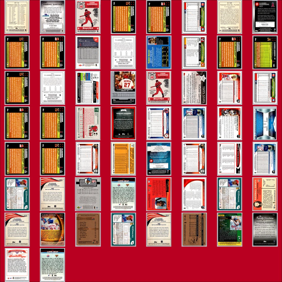 Vladimir Guerrero Lot (58) Baseball Cards Angels Topps Insert HOF Collection Set - Image 2 of 4