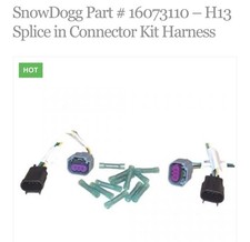 Buyers Snow Dogg Snow Plow Light Harness 16073110 H13 Splice In Connector Kit