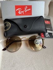 New Ray-Ban RB3447 Round Metal Gradient Brown Large 53MM Sunglasses