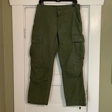 1960s OG-107 Pants Mens 31x27 Short Small Trousers Rip Stop Poplin Vietnam Army