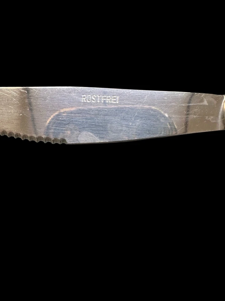 Juego de cubiertos con mango de madera inoxidable cubiertos de acero inoxidable 23 piezas Foto 2 de 2