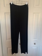 Chico's Travelers Pants Black Sz 2 Large Relaxed Slinky Packable Wrinkle Free