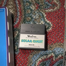 GCE Vectrex Solar Quest Arcade Shooter 1982 Cartridge Box Manual Insert Complete