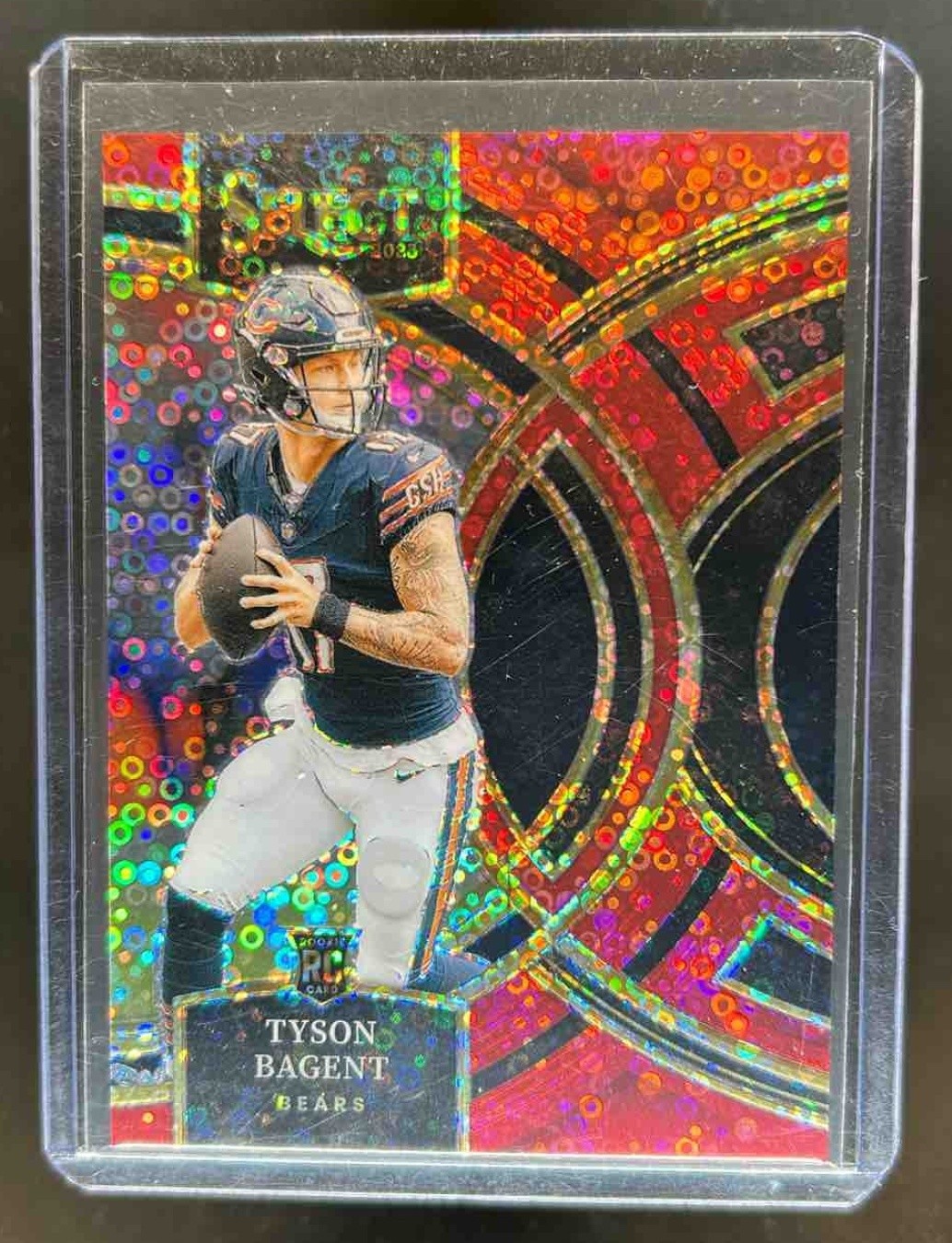 2023 Select Tyson Bagent RC Disco Red Prizm Premier Level #23/49 Bears