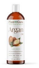 Plant Guru Argan Oil 16 Fl. Oz. Morocco Virgin, Cold Pressed 100% Pure Natural