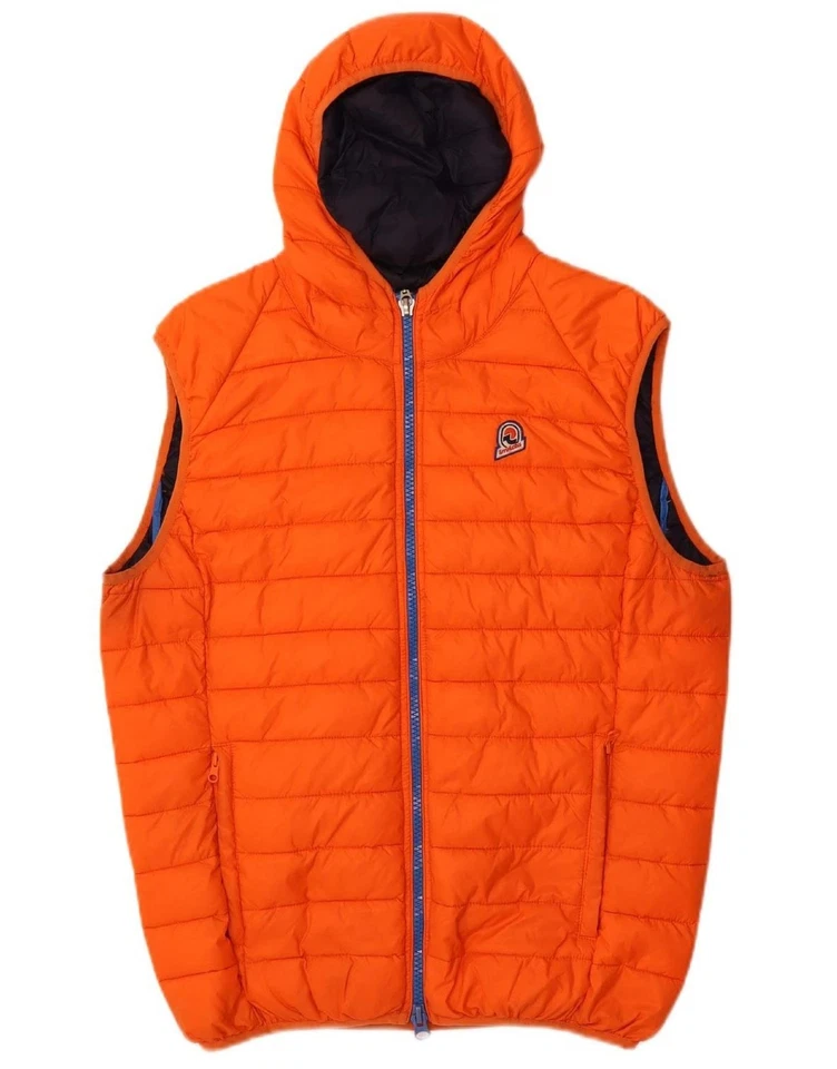 Chaqueta acolchada con capucha para hombre INVICTA UK 42 XL naranja poliamida DX09 Foto 3 de 4