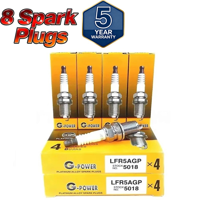 NEW NGK G-Power Platinum Spark Plugs Set of 8 LFR5AGP / 5018 2009 5.7L 6.4L