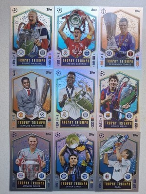 Topps Match Attax Champions League 2024/25 Set of 9 TROPHY TRIUMPH Cards