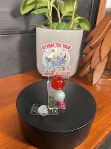 Hand Crafted  Badge Reel Retractable Born to yap ￼